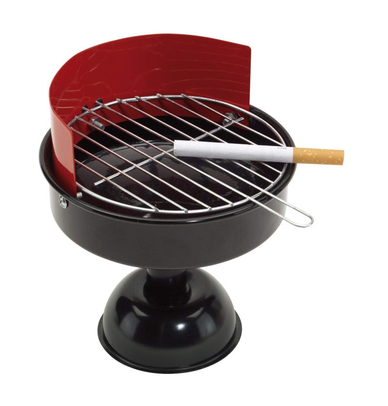 GoFika Cute Barbecue Ashtray Metal, Cigarette Ashtray for Indoor and Outdoor Use, Gift Funny Cool for Smokers, Ash Tray for Home Yard Decor - Image 1
